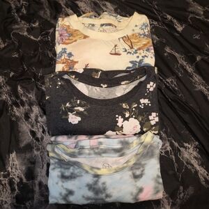 Original Use Xxl Tie Dye Floral T-Shirt Set Of 3